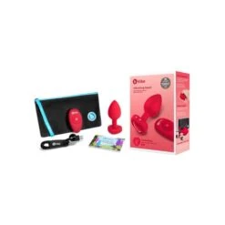 B-Vibe Medium Vibrating Heart Rechargeable Remote-Controlled Butt Plug With Heart-Shaped Jewel Base -Sex Specialty Store b vibe medium vibrating heart main spectrum boutique