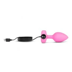 B-Vibe Small Vibrating Heart Rechargeable Remote-Controlled Butt Plug With Heart-Shaped Jewel Base -Sex Specialty Store b vibe small vibrating heart 5 spectrum boutique
