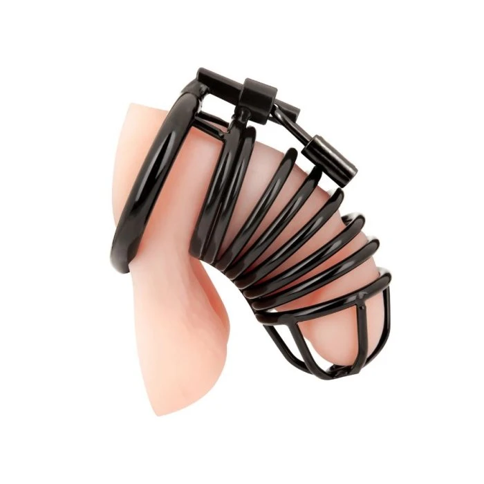 Blue Line Deluxe Metal Lockable Chastity Cage - Image 2