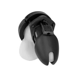 Blue Line Silicone Lockable Chastity Cage