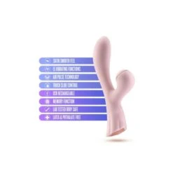 Blush Lush Isabelle Rechargeable Silicone Air Pulse Dual Stimulation Rabbit Vibrator -Sex Specialty Store blush lush isabelle 7 spectrum boutique