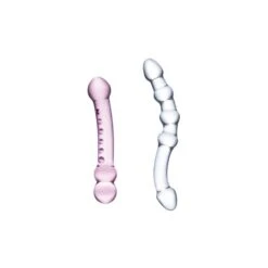 Double Pleasure Glass Dildo 2-Piece Set