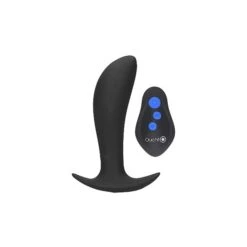 Shots E-Stim Vibrating Remote Controlled Rechargeable Curved Butt Plug