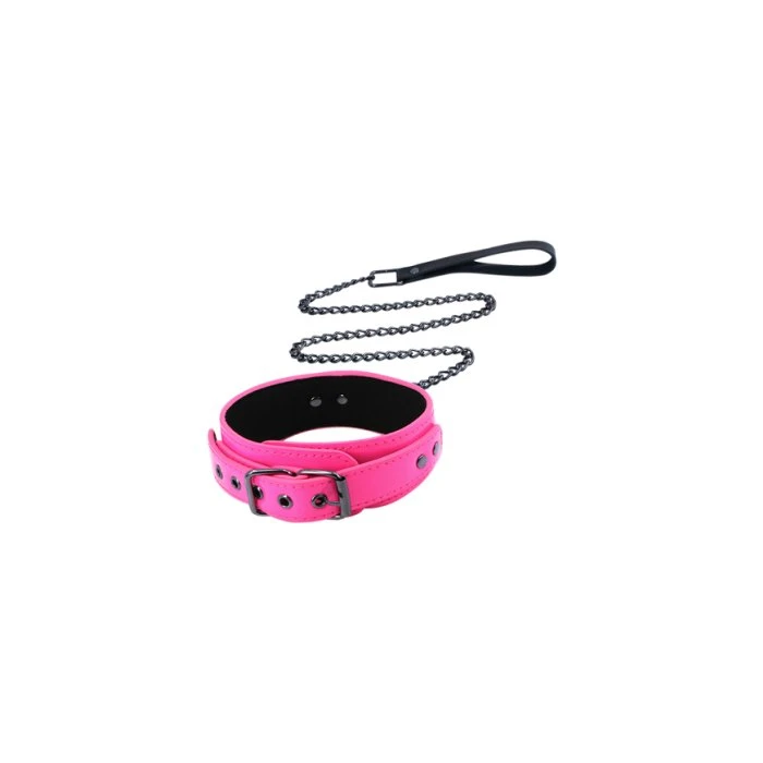 NS Novelties Electra Neoprene Lined Collar & Leash 1 NS Novelties Electra Neoprene Lined Collar & Leash