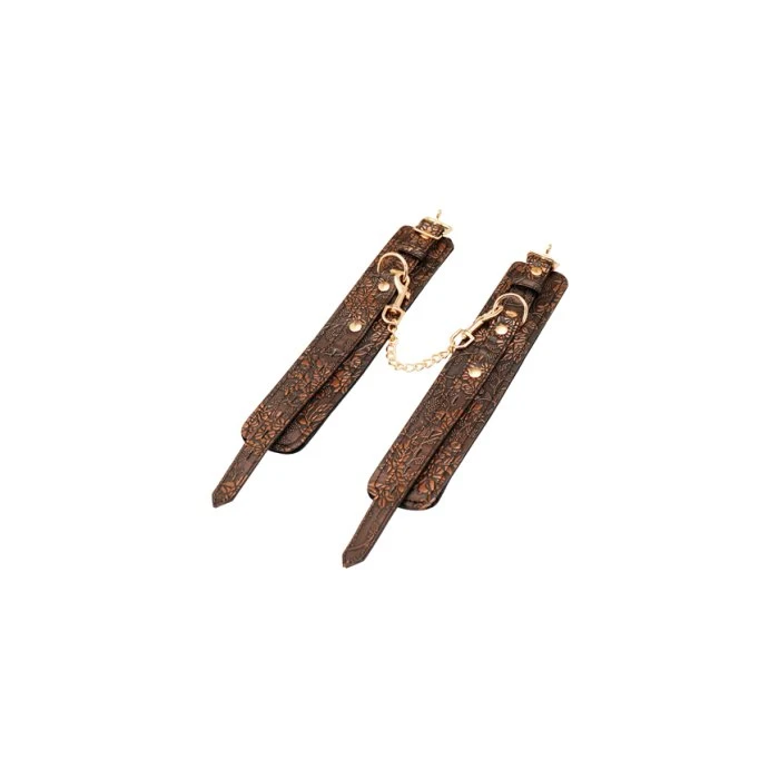 Floral Print Ankle Restraints With Faux Fur Lining - Image 2