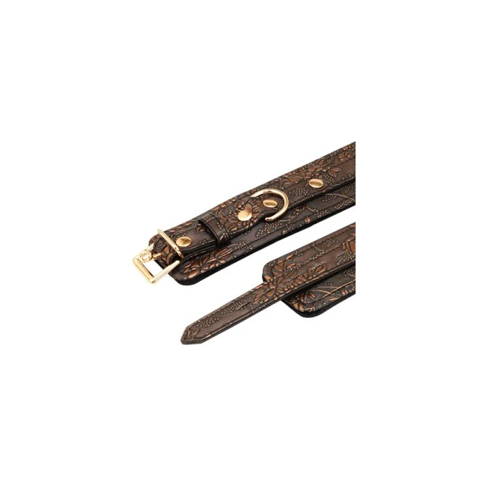 Floral Print Ankle Restraints With Faux Fur Lining - Image 3