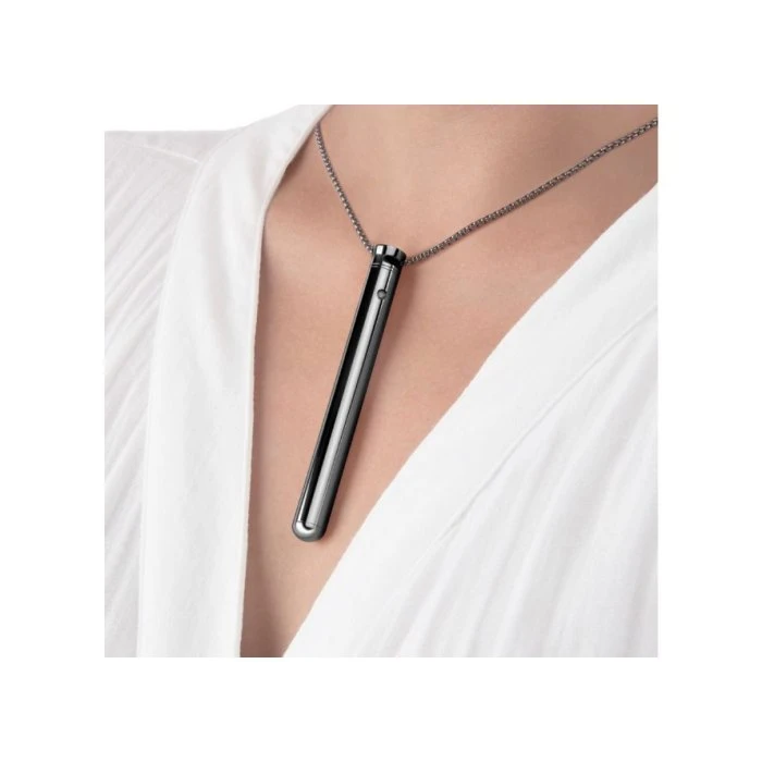 Le Wand Silver Vibrating Bullet Pendant Necklace - Image 7
