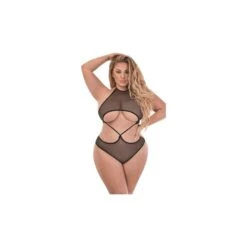 Magic Silk Forever Mesh Crotchless Underboob Teddy