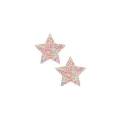 Neva Nude UV Reactive Star Sprankles Rainbow Dot Pasties