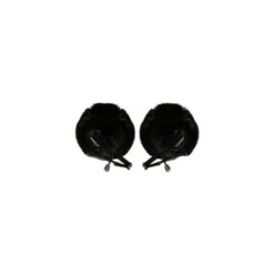 Blush Noir Pom Furry Adjustable Nipple Clamps