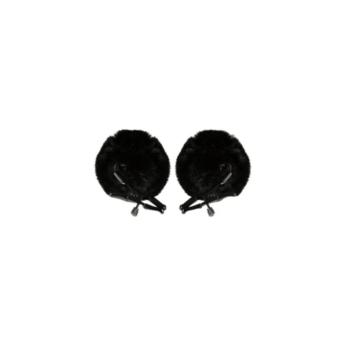 Blush Noir Pom Furry Adjustable Nipple Clamps