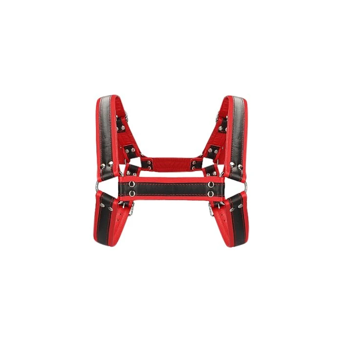 Shots Ouch Bulldog Chest Harness Red And Black - Image 4
