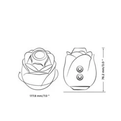 ROMP Rose Rechargeable Silicone Pleasure Air External Sex Toy -Sex Specialty Store romp rose 5 spectrum boutique