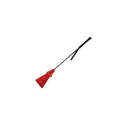 Rouge Leather Tasseled Riding Crop