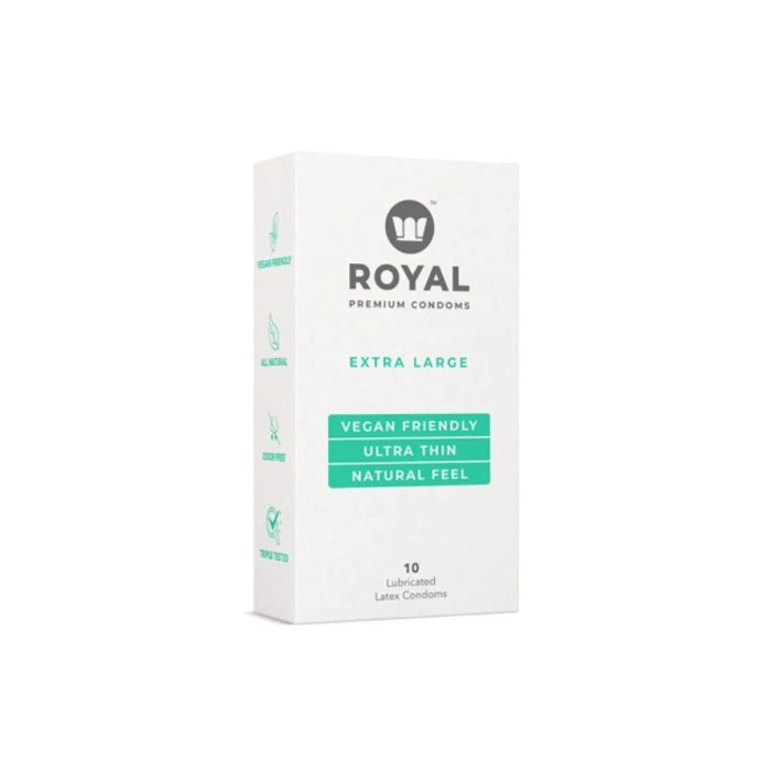 Royal Condom Extra Large Vegan Ultra-Thin Latex Condoms