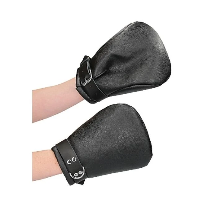 Shots Puppy Play Neoprene Lined Fist Mitts With D Rings - Image 4