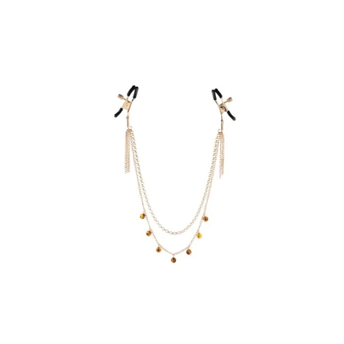 Sincerely, Sportsheets Amber Adjustable Tortoiseshell Chained Nipple Clamps