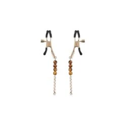 Sincerely, Sportsheets Amber Adjustable Tortoiseshell Beaded Nipple Clamps
